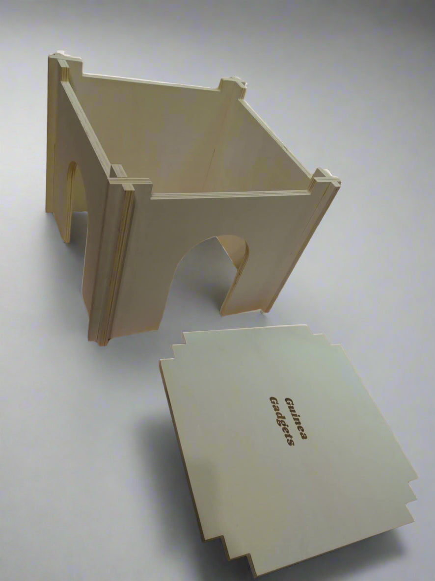 Wooden Guinea Pig House / Hide with two exits