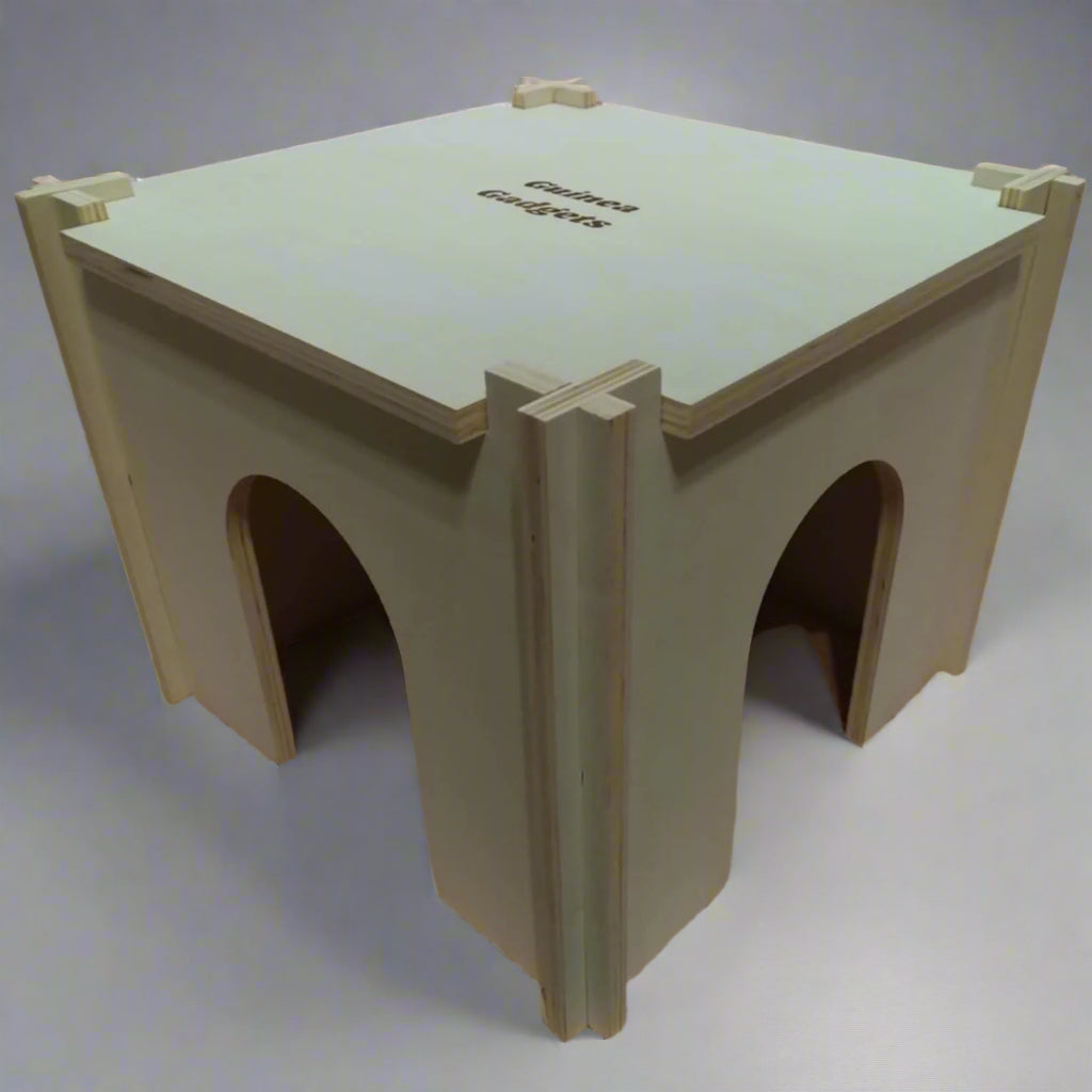 Wooden Guinea Pig House / Hide with two exits